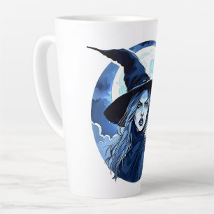 Witch with a Cat - Wicca Halloween 2 Latte Mug