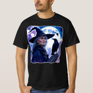 Witch with a Raven - Halloween Fan Fun 1 T-Shirt