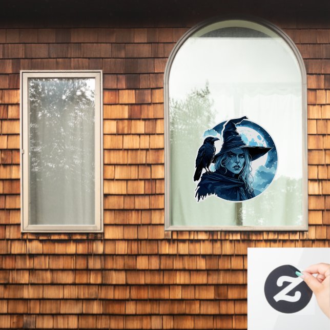 Witch with a Raven - Halloween Fan Fun 2 (Home Window)