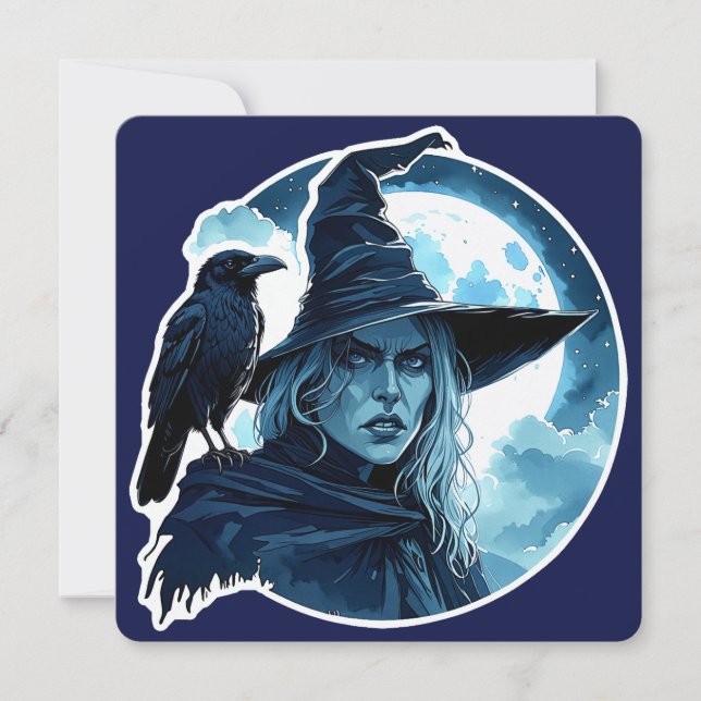 Witch with a Raven - Halloween Fan Fun 2 (Front)