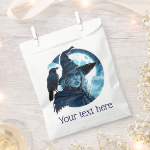 Witch with a Raven - Halloween Fan Fun 2 Favour Bag