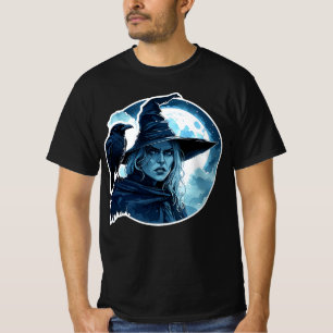 Witch with a Raven - Halloween Fan Fun 2 T-Shirt