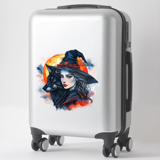 Witch with a Wolf - Halloween Fan Fun 2 (Suitcase)