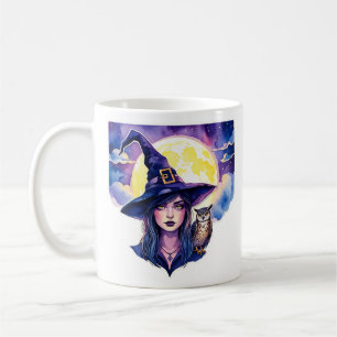 Witch with an Owl - Halloween Fan Fun 1 Coffee Mug