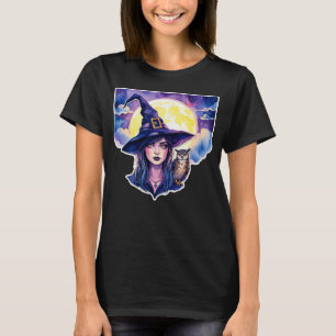 Witch with an Owl - Halloween Fan Fun 1 T-Shirt