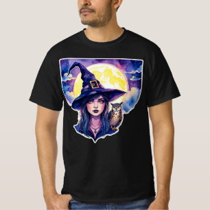 Witch with an Owl - Halloween Fan Fun 1 T-Shirt
