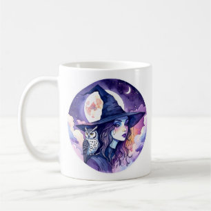 Witch with an Owl - Halloween Fan Fun 2 Coffee Mug