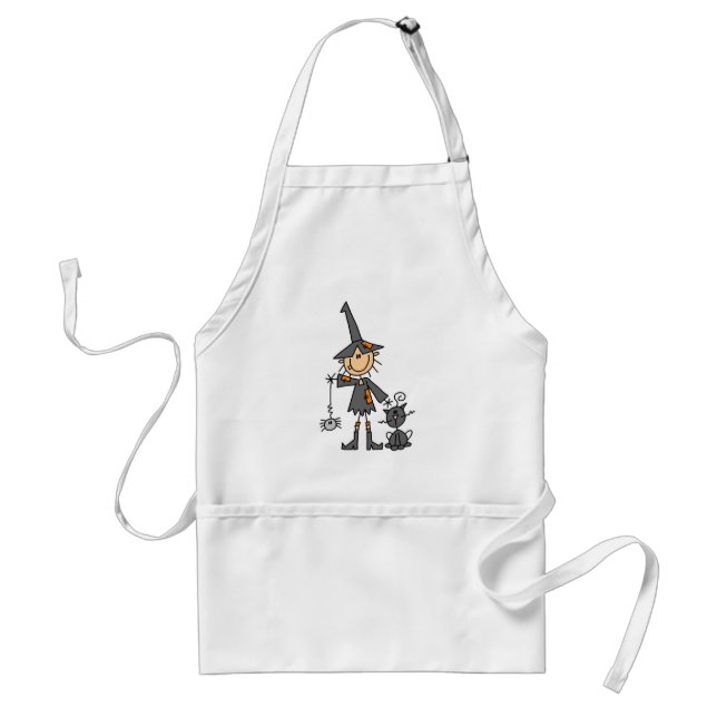 Witch with Black Cat Standard Apron (Front)