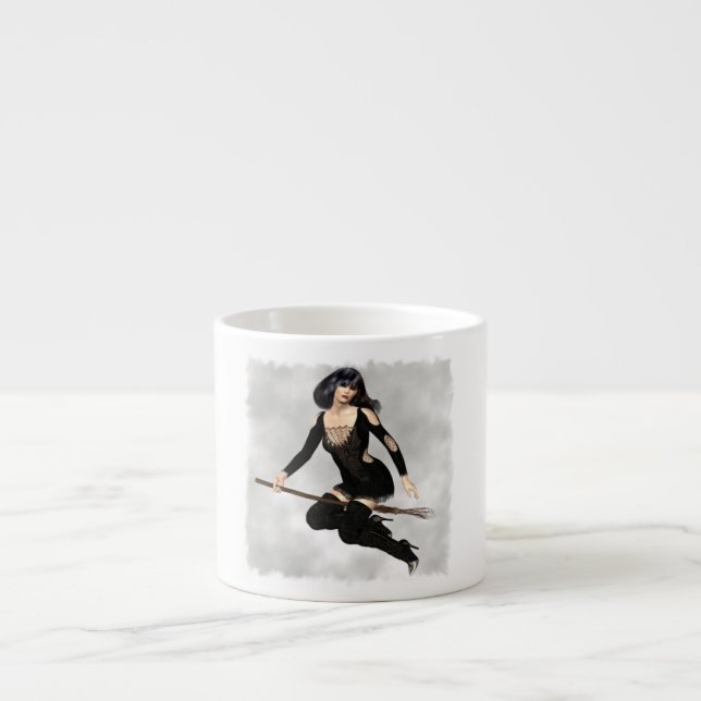 Witch with Broom Speciality Mug (Front)