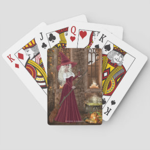Witch with Candle Playing Cards
