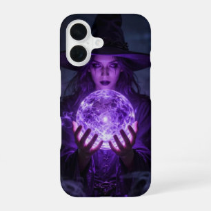 Witch with Glowing Orb Purple Case
