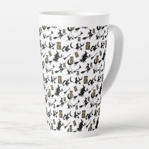 Witch wizard blackcat moon bloomstick  latte mug