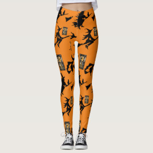 Witch wizard blackcat moon bloomstick leggings