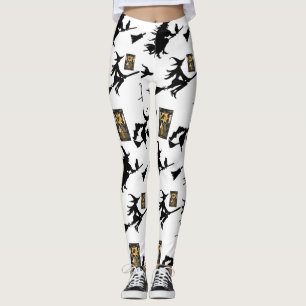 Witch wizard blackcat moon bloomstick leggings