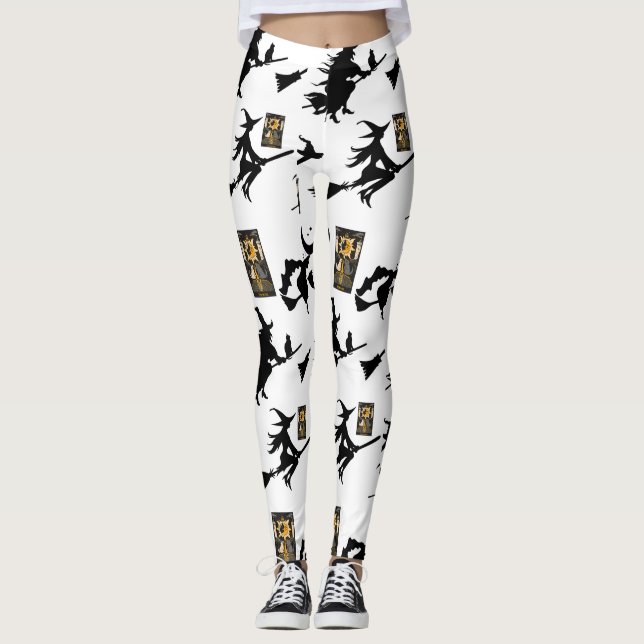 Witch wizard blackcat moon bloomstick leggings (Front)