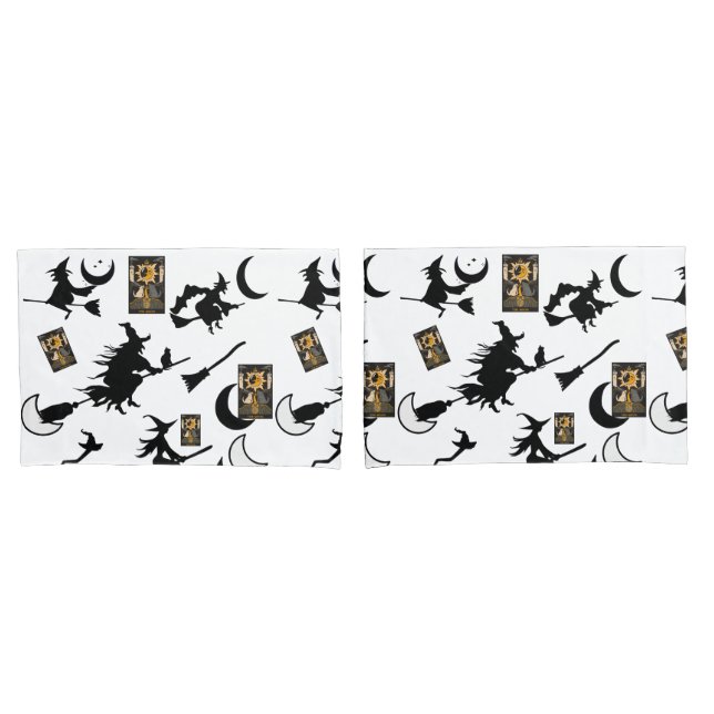 Witch wizard blackcat moon bloomstick pillowcase (Front-Set)