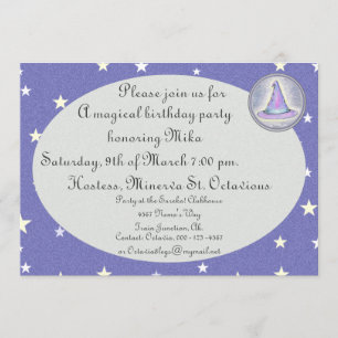 Witch Wizard Pagan Hat Magic Invitation