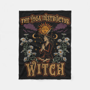 Witch Yoga Instructor Life Mindful, Movement Fleece Blanket