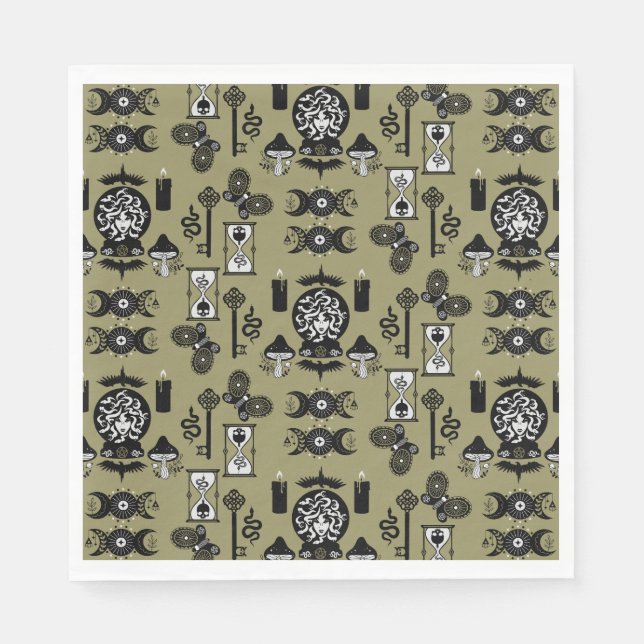 Witchcore Aesthetic Decor Napkin (Front)