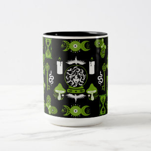 Witchcore Aesthetic Decor Two-Tone Coffee Mug