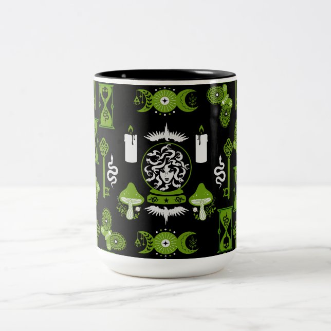 Witchcore Aesthetic Decor Two-Tone Coffee Mug (Center)
