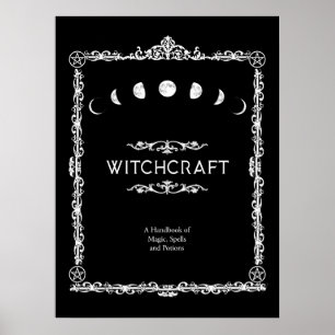 Witchcraft A Handbook of Magic Spells and Potions Poster