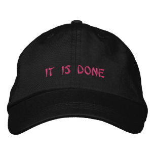 Witchcraft It Is Done Spell Spiritual Orange Black Embroidered Hat