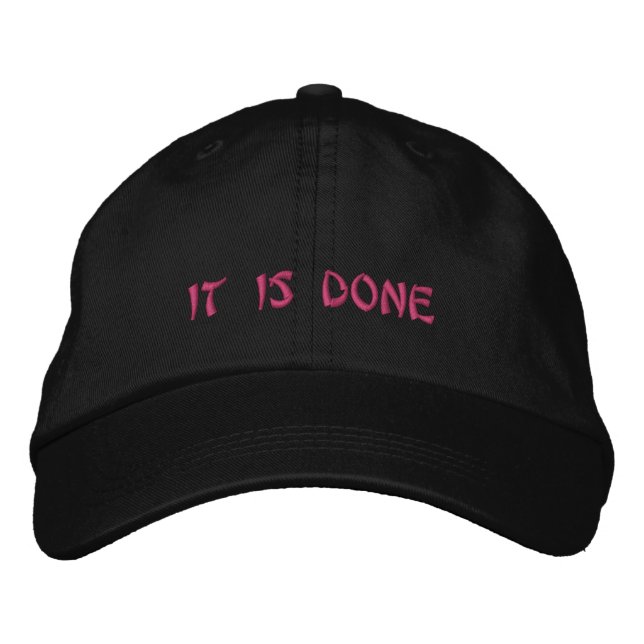 Witchcraft It Is Done Spell Spiritual Orange Black Embroidered Hat (Front)