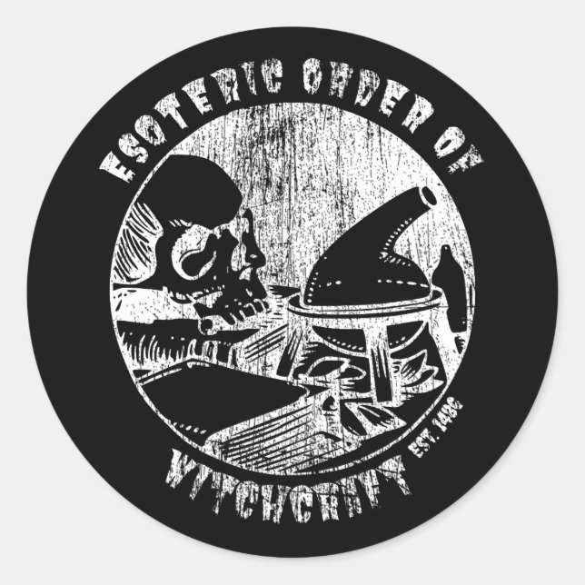 Witchcraft Magic Order Occult Witch Alchemist Classic Round Sticker (Front)