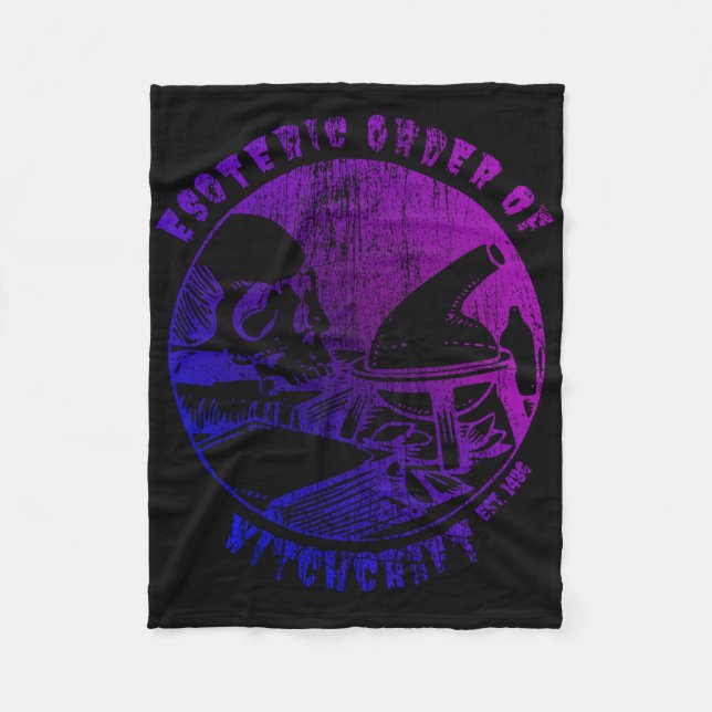 Witchcraft Magic Order Occult Witch Alchemist Fleece Blanket (Front)
