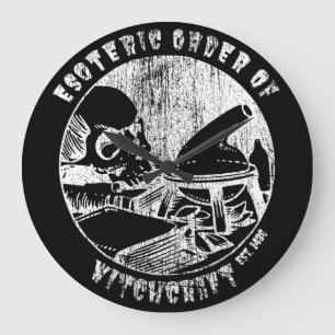Witchcraft Magic Order Occult Witch Alchemist Large Clock