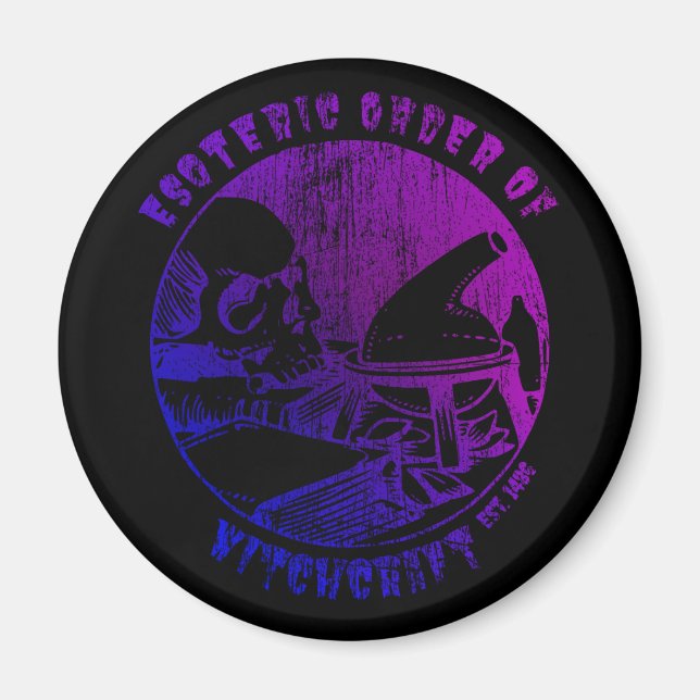 Witchcraft Magic Order Occult Witch Alchemist Magnet (Front)