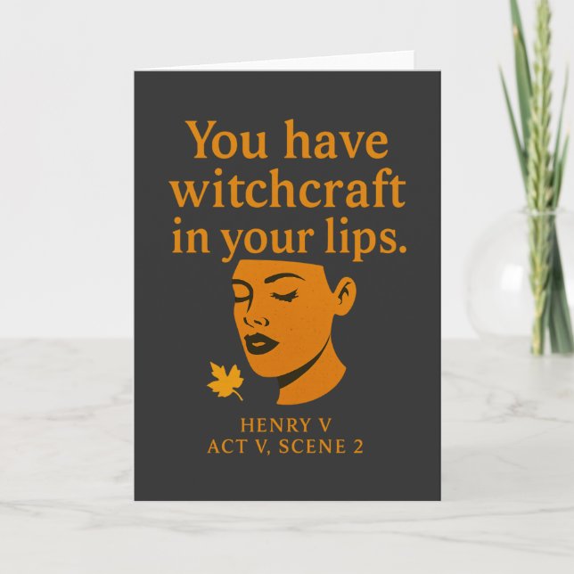 Witchcraft on your lips card (Front)