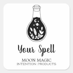 Witchcraft Potion Bottle White Stickers