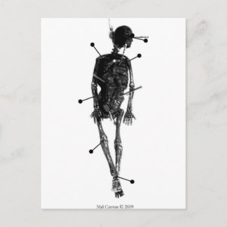Witchcraft: Skeleton Witch Doll Postcard