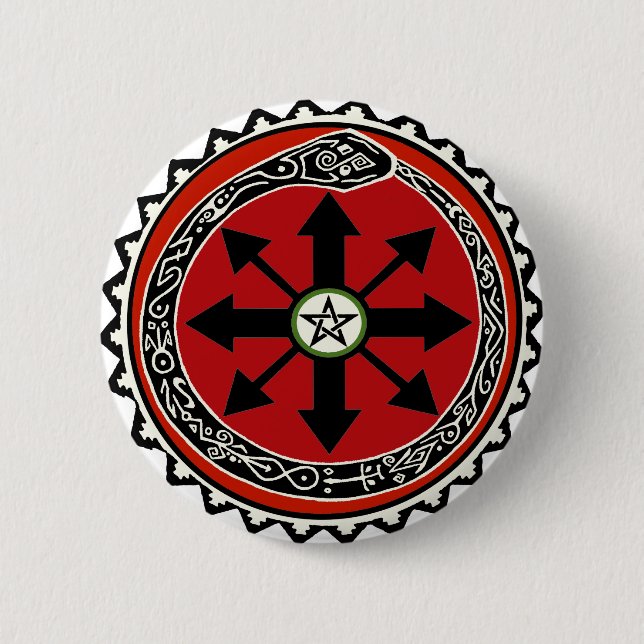 Witchcraft Symbol for Chaos 6 Cm Round Badge (Front)