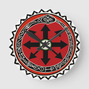 Witchcraft Symbol for Chaos Round Clock