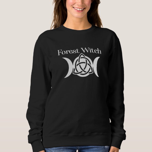 Witchcraft Wiccan Forest Witch Sweatshirt (Front)