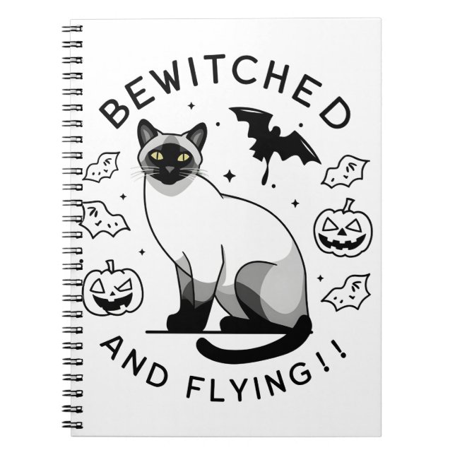 witched Flight: The Enchanted Siamese cat Notebook (Front)