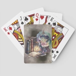 Witchery   Pastel Spellbook Tomes and Crystal Ball Playing Cards
