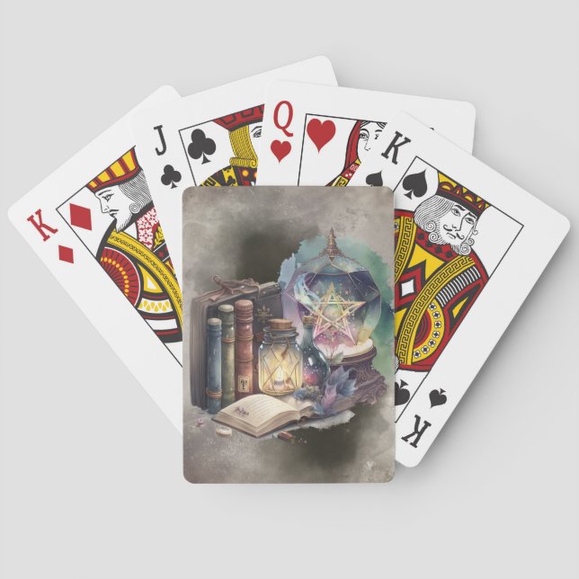 Witchery | Pastel Spellbook Tomes and Crystal Ball Playing Cards (Back)