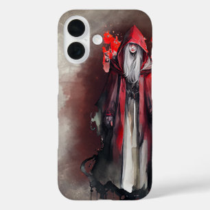 Witchery   Red Witch with Dark Evil Gothic Shadows iPhone 16 Case