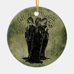 Witches All Hail Mabeth Ceramic Tree Decoration