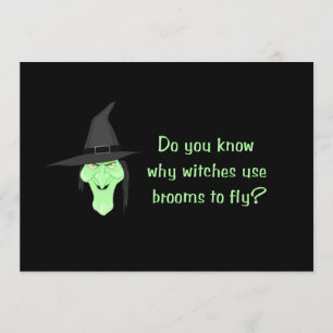 Witches and Brooms Invitation