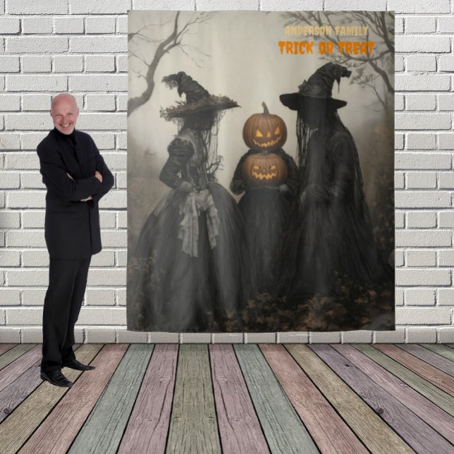 Witches and Jack-o'-lantern in Haunted Forest Tapestry (Creator Uploaded)