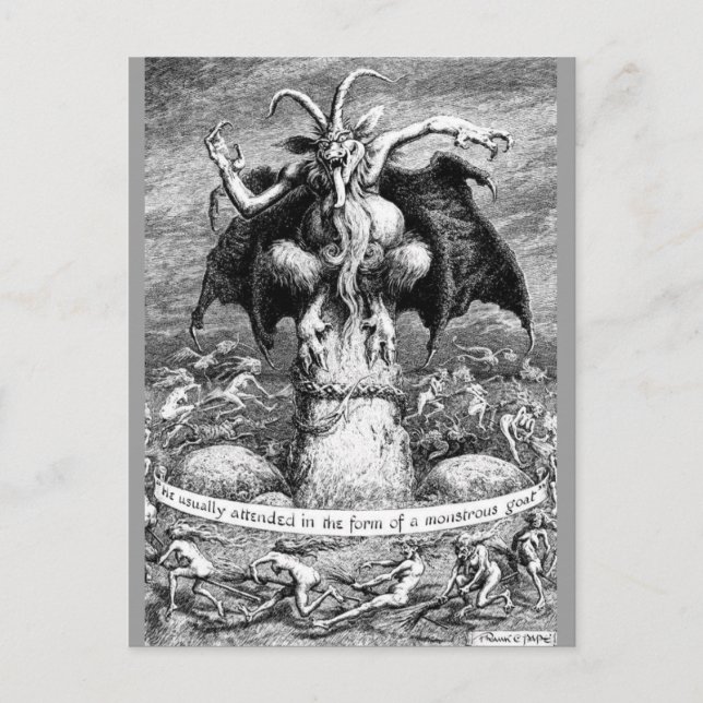 Witches and the Devil Postcard (Front)