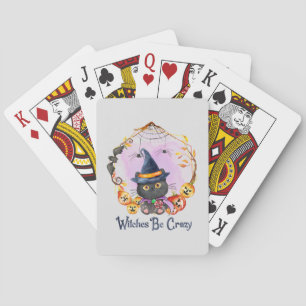 Witches Be Crazy – Witch Black Cat Playing Cards