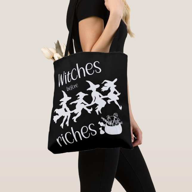 Witches before Riches Tote Bag (Close Up)