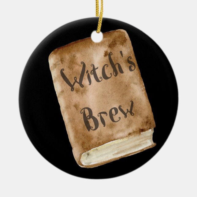 Witches Brew Ceramic Ornament (Front)