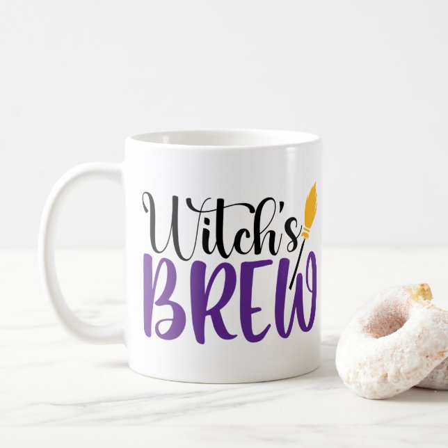 Witches Brew Coffee Mug (With Donut)